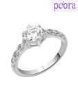 Peora Glittering CZ Solitaire Ring