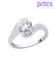 Peora Beautiful CZ Solitaire Ring