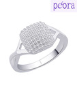 Peora Exquisite CZ Sterling Silver Ring