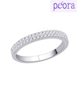 Peora Graceful CZ Band Ring