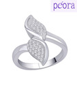 Peora Leaf Shaped CZ Ring