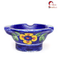 Home Sparkle Ceramic Blue Floral Ashtray