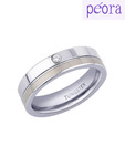 Peora Cubic Zircon Studded Tungsten Ring