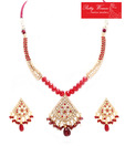 Pretty Women Attractive Red Beads Necklace Set