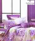 Valtellina Purple Double Bed Sheet With Two Pillow Covers