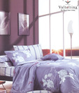 Valtellina Mauve Floral Print Double Bed Sheet With Two Pillow Covers