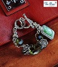 Pari Green Beads Trinket Charming Bracelet