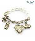 Pari Bronze And White Chain Bracelet