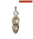 The Heritage Inc Elegant Green Topaz Silver Pendant