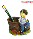 Pllanet Gold Multicolour Cute Playing Boy Bowl
