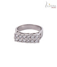 Silvera Contemporary Sterling Silver CZ Ring
