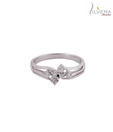 Silvera Graceful Sterling Silver CZ Ring
