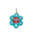 Indian Silver Turquoise & Coral Pendant
