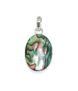 Indian Silver Multi-hue Oval Pendant