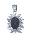 Indian Silver Majestic Mystic Topaz Pendant