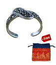 Indian Silver Ornate Marcasite Toe Rings With Free Jewellery Pouch