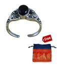 Indian Silver Black Onyx & Marcasite Toe Rings With Free Jewellery Pouch