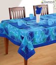 Swayam Turquoise & Blue 6 Seater Table Sheet