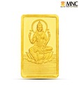 MNC 20 Gm 22kt Hallmarked Goddess Lakshmi Gold Bar With 916 Fineness