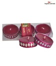 Fragrance World Set of 3 Pink Beaded Candles