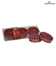 Fragrance World Set of 3 Red Beaded Candles