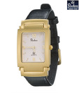 Rochees Silver Fashionable Leather Watch