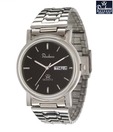 Rochees Black Dial Silver Tone Bracelet Watch