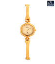 Rochees Flower Design Case Gold Watch