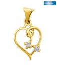 Sanskruti Real Diamond & Golden Heart Pendant