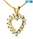 Sanskruti Real Diamond Sparkling Heart Pendant