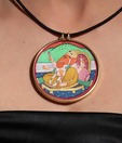 Silver Centrre Gold Plated Ganesha Pendant