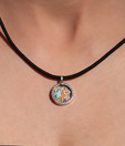 Silver Centrre Auspicious Radha & Krishna Pendant