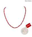 Silver Centrre Silver and Coral Necklace with free silver coin