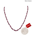 Silver Centrre Silver, Garnet Necklace with free silver coin