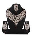 Variation Purple Ornate Pattern Patwa Necklace Set with Maangtika