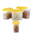 Prime Houseware Kitchen Storage Food Containers 4 Pcs. Set- Yellow