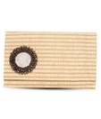 Favola Beige & Cream Brooch Clutch
