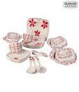Diamond Crockery Square Floral Dinner Set - 40 Pcs