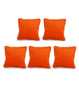meSleep Bright Orange Set Of 5 Cushion Covers