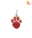 Phoenix Overseas Red Paw Collar Charm
