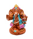 ExclusiveLane Terraotta Hand-painted Baby Holding Ganesha