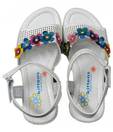 Kittens White & Blue Sandals
