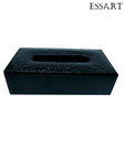 Essart Black Croco Print Desktop Tissue Box