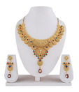 Adhira Ravishing Golden Plated Necklace Set