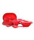 Incrizma Red 32 Pcs Square Dinner Set