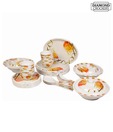 Diamond Crockery Orange & Yellow Floral Dinner Set - 40 Pcs