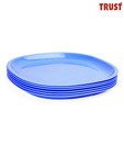 Trust Square Full Plates Blue - Set Of 6