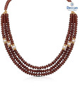 Deccan Pearls Brown Crystals & Pearls Necklace
