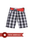 612 Ivy Black & White Checkered Shorts For Kids