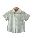 Beebay Blue & Brown Checkered Boys Shirt For Kids